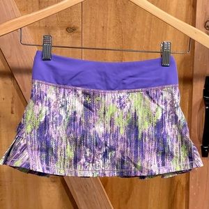Ivivva girls size 7 purple and multi-colored skort